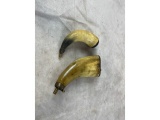 2 Antique Powder Horns