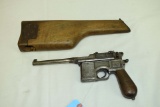 Mauser  Mod 1896 Broomhandle  Cal 7.63 Mauser  With Wooden Holster/Shoulder Stock
