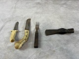 Antler Knives, Fork, Hatched Head