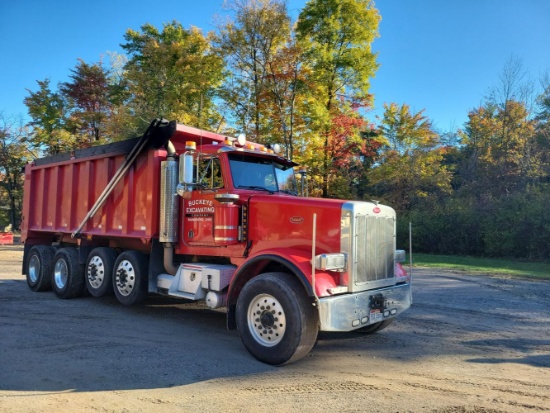 2004 Peterbilt 357 dump truck showing 453,740 mi