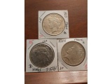 1923,23S,24 PEACE DOLLARS