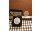 2001 SILVER EAGLE AND 1993 MORGAN 1-OZ. .999 SILVER ROUND