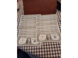 LOT OF 25 $1. SILVER CERTIFICATES