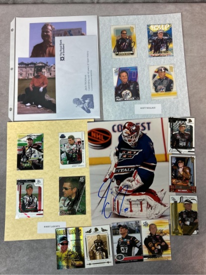 (85+) Golf, Nascar & Hockey Autographs