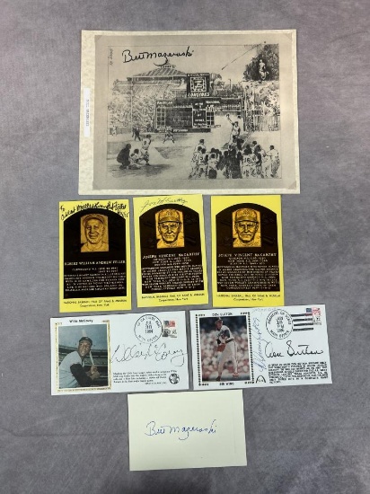 Bob Feller, Don Sutton, Willie McCovey, Joe McCarthy & Bill Mazeroski Signed Items