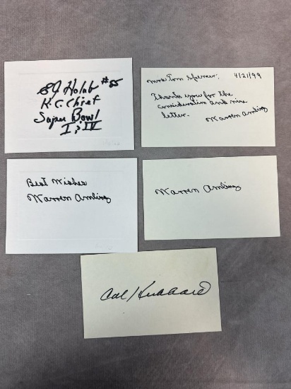 (6) Signed Cuts - EJ Holub, Warren Amling, & Others