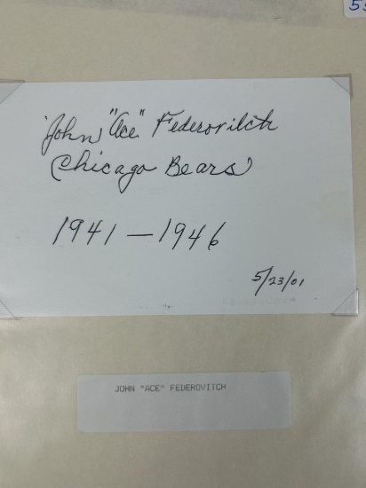 John "Ace" Federovitch, Gene Fekete, Robert Momsen & CW Bump Elliott Signed Items