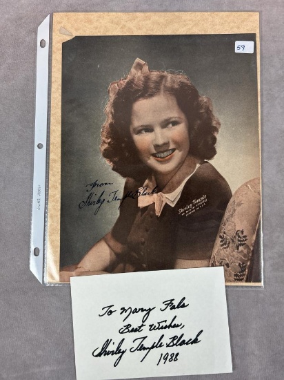 (3) Shirley Temple Black Signed Items