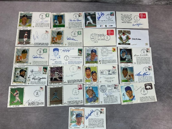 (21) Signed 1st Day Baseball Covers/Cachets