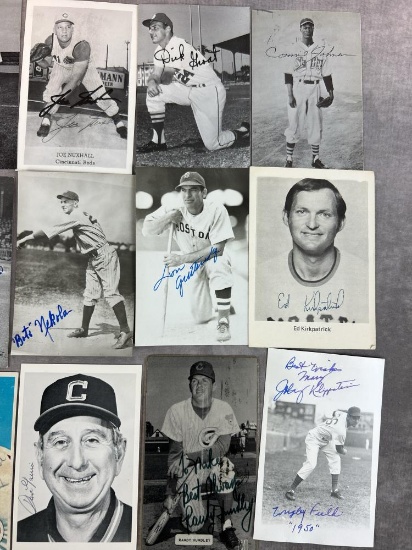 (40+) Baseball Signed Postcards & Small Photos