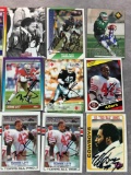 (60+) Football Signed Cards - Mostly Hall of Famers