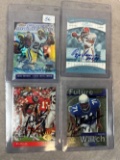 Marshall Faulk, Walter Jones, Ozzie Newsome & Will Shields Signed Football Cards