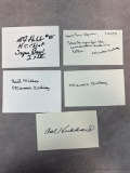 (6) Signed Cuts - EJ Holub, Warren Amling, & Others