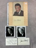 (7) James Stewart Signed Photos & Cuts