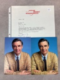 (2) Signed Fred (Mister) Rogers Signed Photos w/Letter