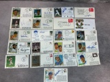 (21) Signed 1st Day Baseball Covers/Cachets