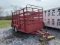 2016 model Steel Bumper Hitch Stock Trailer 2” receiver hitch, 12 ft. Trail