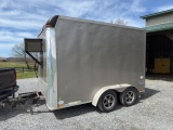 2016 United 7x12ft. Box Insulated Cooler Trailer Includes Chest Freezer
