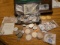 LOT OF FOREIGN COINS AND MISC