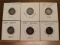 1839O,49,52,54,56,58 SEATED HALF DIMES