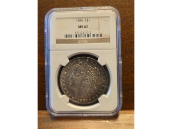 1886 MORGAN DOLLAR NGC MS62