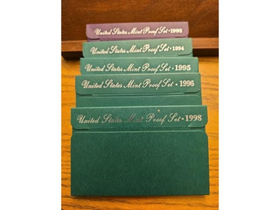 5 U.S PROOF SETS 1993-1998
