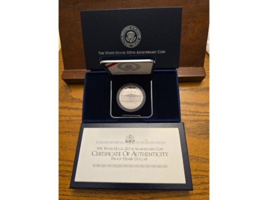 1992 WHITE HOUSE SILVER DOLLAR IN BOX PF