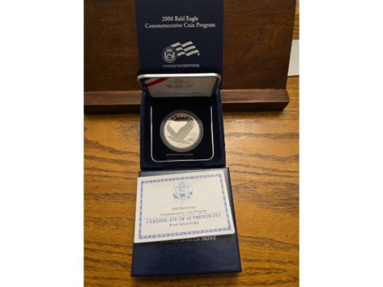 2008 BALD EAGLE SILVER DOLLAR IN HOLDER PF