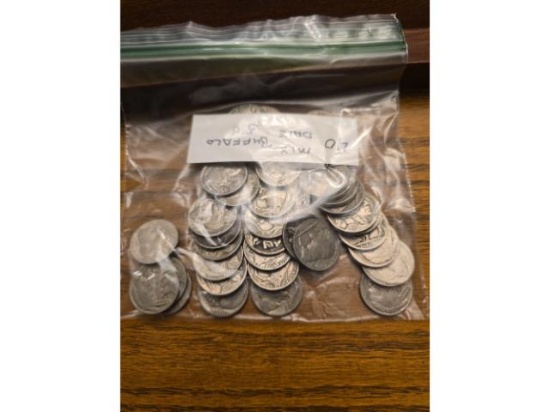 40 MIXED BUFFALO NICKELS