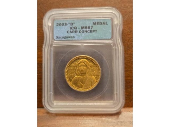 2003D CARR CONCEPT SACAGAWEA MEDAL ICG MS67