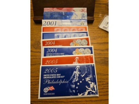 1999,2001,02,04,05 U.S. MINT SETS
