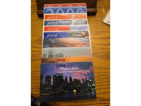 2000,05,06,07,08 U.S. MINT SETS