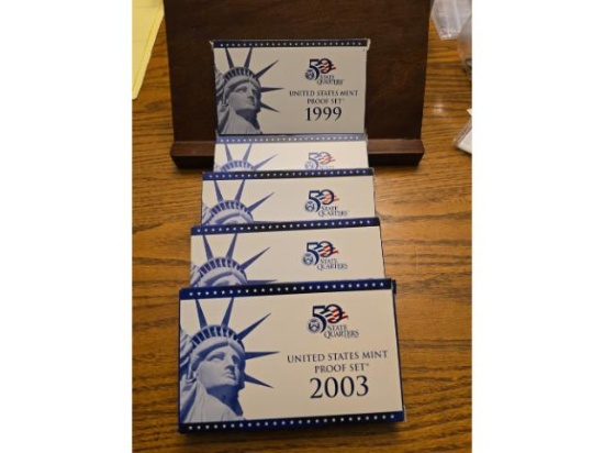 1999,2000,01,02,03 PROOF SETS