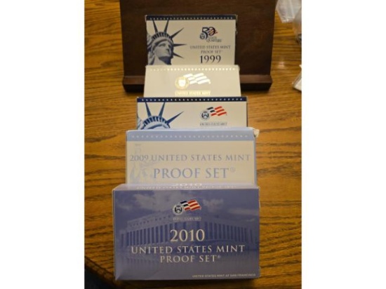 1999,2007,08,09,10 PROOF SETS