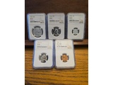 1962 SILVER PROOF SET ALL GRADED PF67 BY NGC