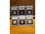 2003P,D,S SACAGAWEA DOLLARS 6-COINS ICG MS66 AND PR69 DCAM WITH SIGNATURES