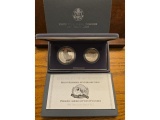 1991 MT. RUSHMORE 2-COIN SET IN HOLDER PF
