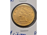 1881 $10. LIBERTY HEAD GOLD PIECE UNC