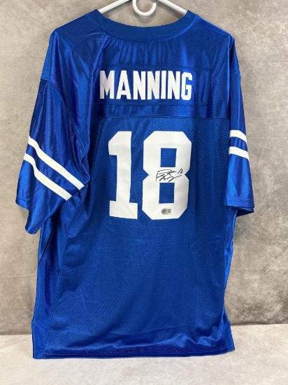 Peyton Manning signed Colts jersey ,  hologram