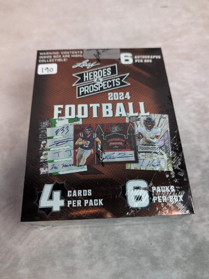 2024 Leaf Football Heroes & Prospects Hobby Box sealed