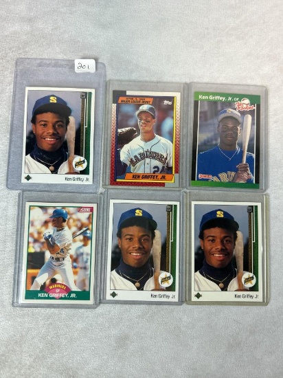 6-Card Ken Griffey Jr. Rookie Card Lot