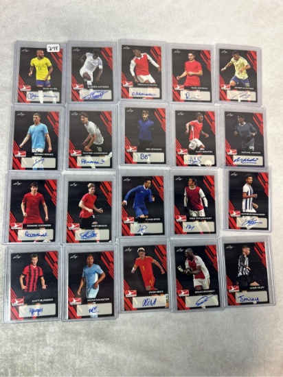 (20) signed soccer cards 2023 Leaf Goal, Alves, Mayenda, Kamara, Sotiriou +++