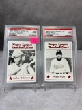 1986 Fritsch Negro League Jacke Robinson & Willie Wells, both PSA mint 9
