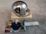 Ted Hendricks Signed Oakland Raiders Mini Throwback Helmet - JSA