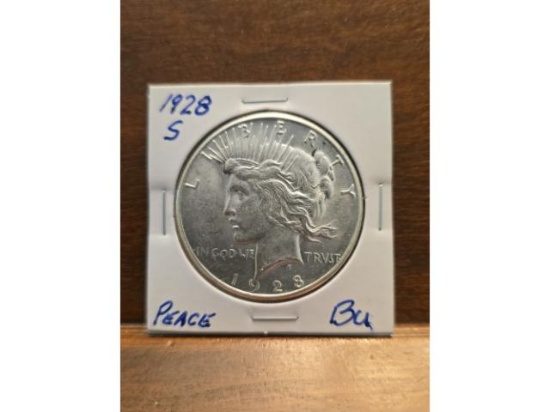 1928S PEACE DOLLAR NICE BU