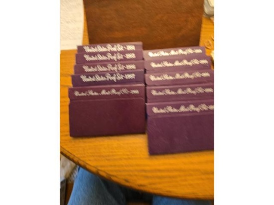1984-1993 PROOF SETS 10 SETS
