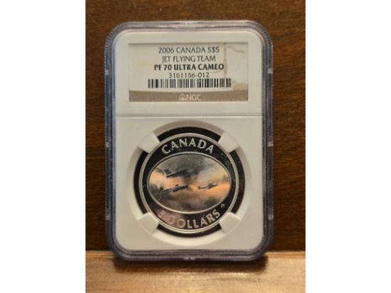 2006 CANADIAN $5. JET FLYING TEAM SILVER NGC PF70 ULTRA CAMEO