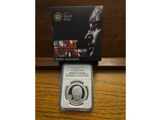 2010 ALDERNEY JOHN LENNON SILVER NGC PF70 ULTRA CAMEO