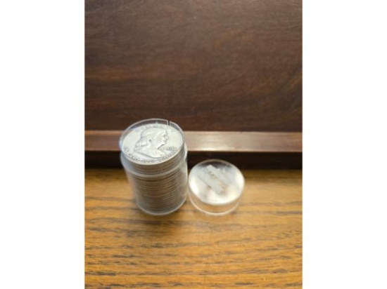 ROLL OF 20 FRANKLIN HALVES