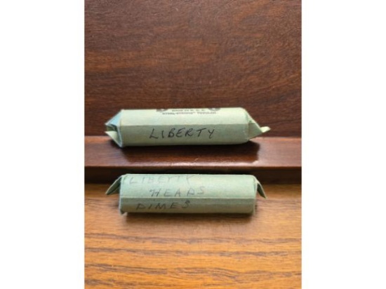 2 ROLLS OF MERCURY DIMES